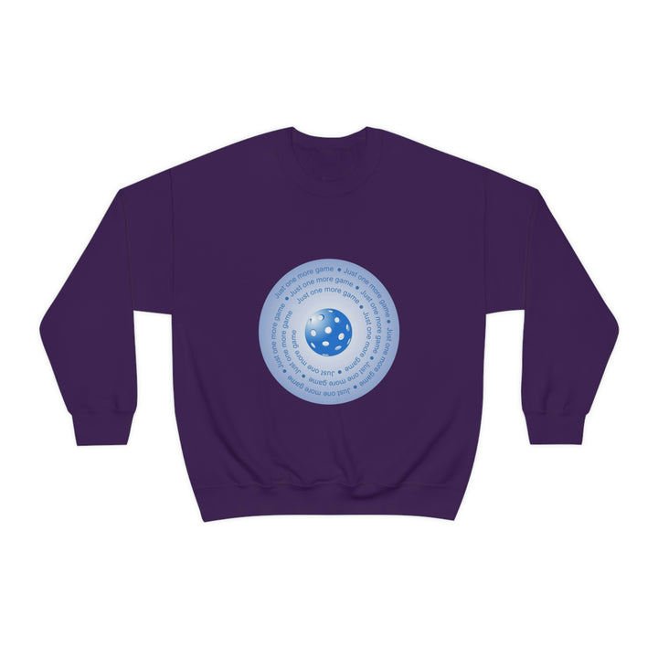 Just One More Game-Blue Unisex Crewneck Sweatshirt - Great Pickleball Stuff