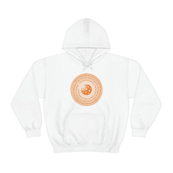 Just One More Game-Orange Unisex Hoodie - Great Pickleball Stuff