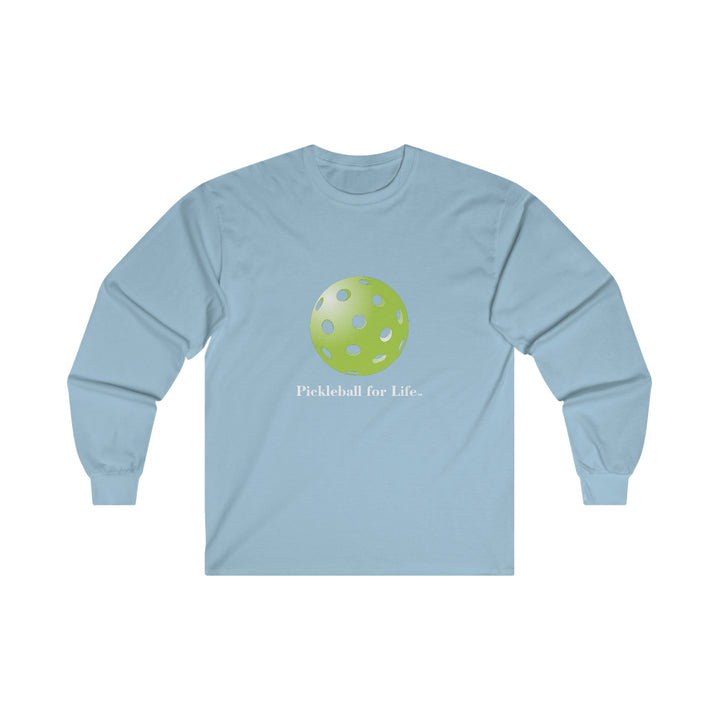 Pickleball for Life-Green Ultra Cotton Long Sleeve Tee - Great Pickleball Stuff