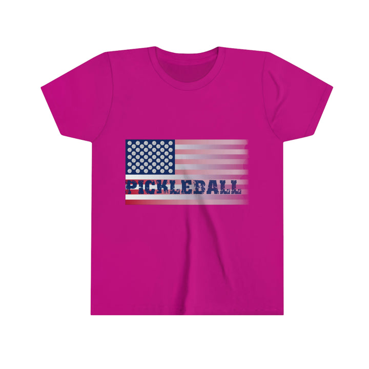 Pickleball Flag (Faded) Youth T-Shirt - Great Pickleball Stuff