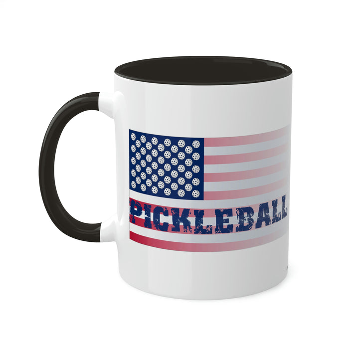 Pickleball Flag-Faded Coffee Mug - Great Pickleball Stuff