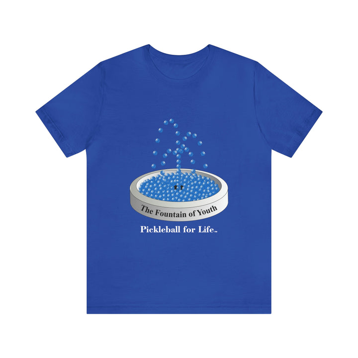 The Pickleball Fountain-Blue Unisex T-Shirt - Great Pickleball Stuff