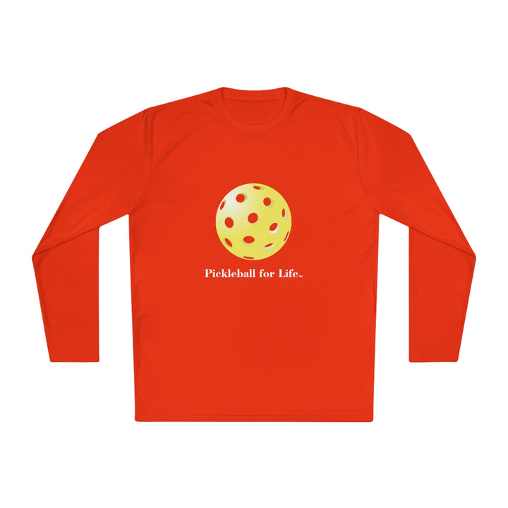 Pickleball for Life-Yellow Unisex Moisture-Wicking Long Sleeve Tee - Great Pickleball Stuff