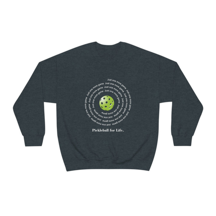 Just One More Game-Spiral Unisex Crewneck Sweatshirt - Great Pickleball Stuff