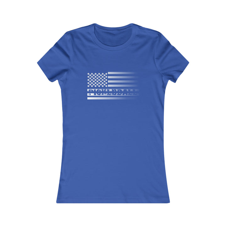 Pickleball Flag Transparent (Faded) Women's Slim-Fit Premium Cotton T-Shirt - Great Pickleball Stuff