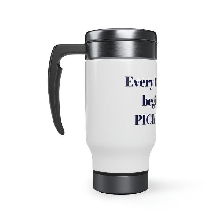 Every Great Day Begins with Pickleball! Travel Mug-Great Pickleball Stuff