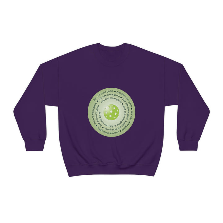 Just One More Game-Green Unisex Crewneck Sweatshirt - Great Pickleball Stuff