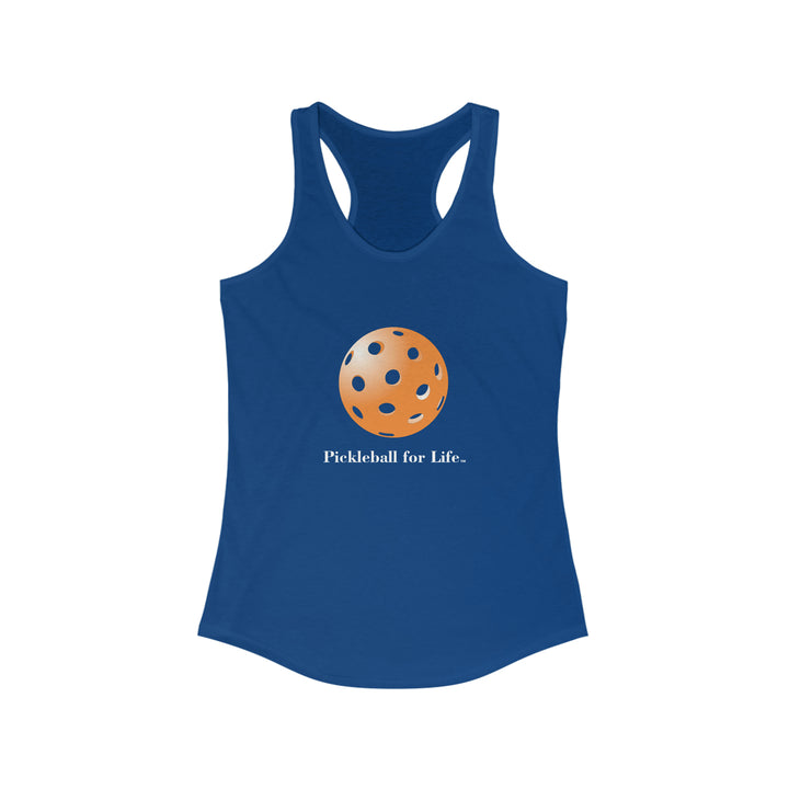 Pickleball for Life-Orange Women's Racerback Tank - Great Pickleball Stuff