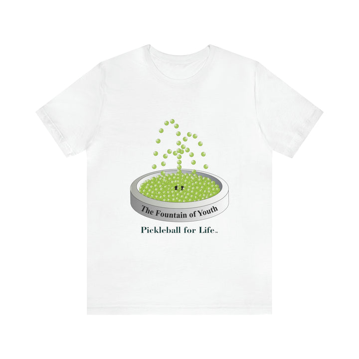 The Pickleball Fountain-Green Unisex T-Shirt - Great Pickleball Stuff