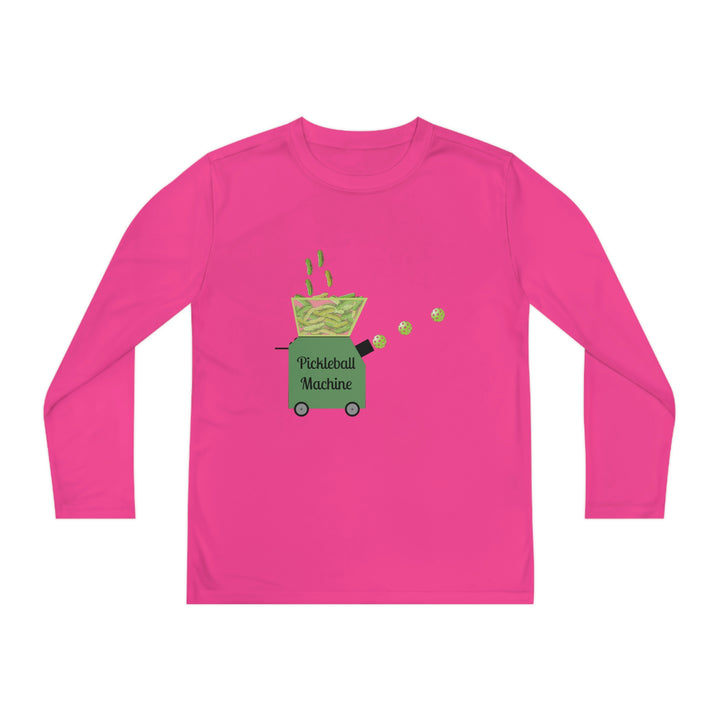 The Pickleball Machine Youth Long Sleeve Moisture-Wicking T-Shirt - Great Pickleball Stuff