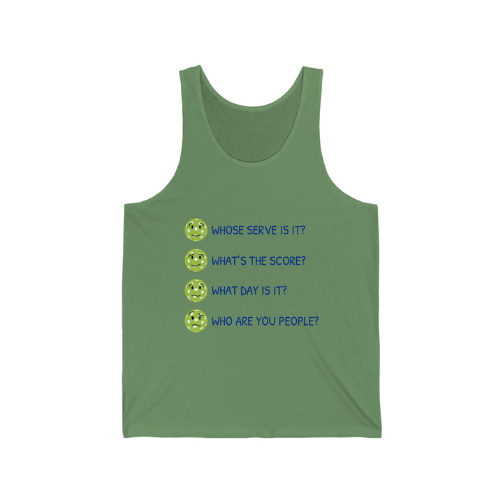 Who Are You People? Unisex Cotton Tank - Great Pickleball Stuff