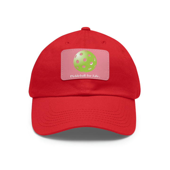 Pickleball for Life-Green Pickleball Cap with Leather Patch - Great Pickleball Stuff