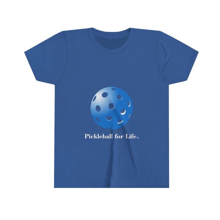 Pickleball for Life-Blue Youth T-Shirt - Great Pickleball Stuff