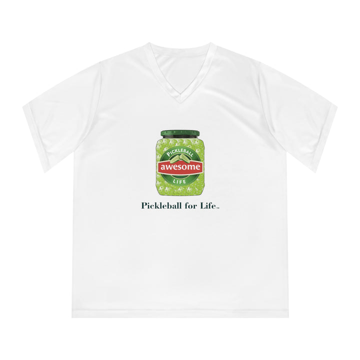 Awesome Pickles Women's Moisture-Wicking V-Neck T-Shirt - Great Pickleball Stuff