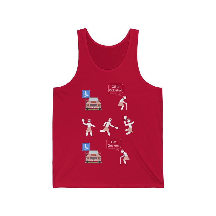 Got'em! (Old Woman) Unisex Cotton Tank - Great Pickleball Stuff