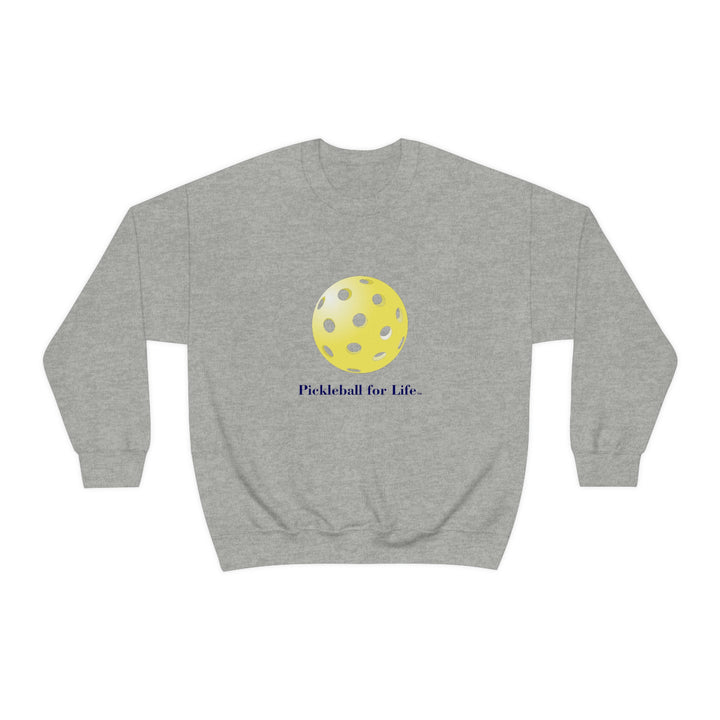 Pickleball for Life-Yellow Unisex Crewneck Sweatshirt - Great Pickleball Stuff