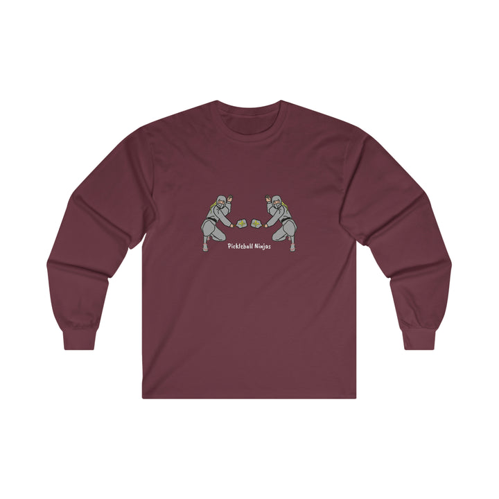 Pickleball Ninjas-Women's Doubles Ultra Cotton Long Sleeve Tee - Great Pickleball Stuff