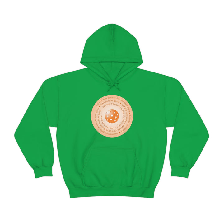 Just One More Game-Orange Unisex Hoodie - Great Pickleball Stuff