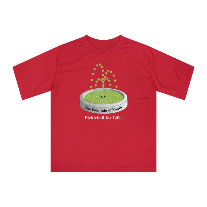 The Pickleball Fountain-Green Unisex Moisture-Wicking T-Shirt - Great Pickleball Stuff