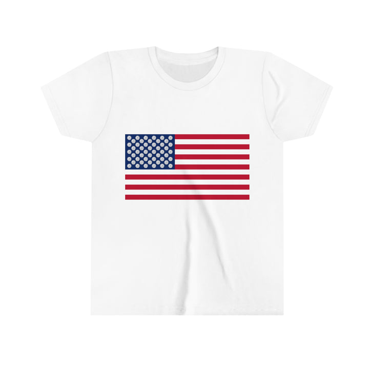 Pickleball Stars Flag Youth T-Shirt - Great Pickleball Stuff