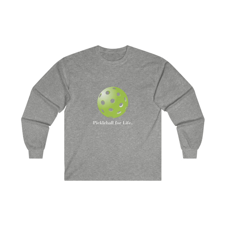 Pickleball for Life-Green Ultra Cotton Long Sleeve Tee - Great Pickleball Stuff