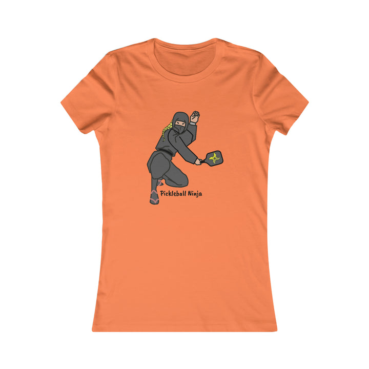 Pickleball Ninja-Female Women's Slim-Fit Premium Cotton T-Shirt - Great Pickleball Stuff