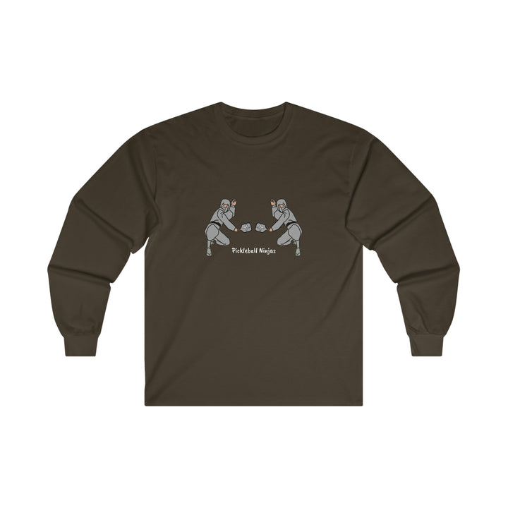 Pickleball Ninjas-Men's Doubles Ultra Cotton Long Sleeve Tee - Great Pickleball Stuff