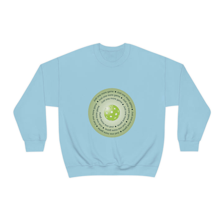 Just One More Game-Green Unisex Crewneck Sweatshirt - Great Pickleball Stuff