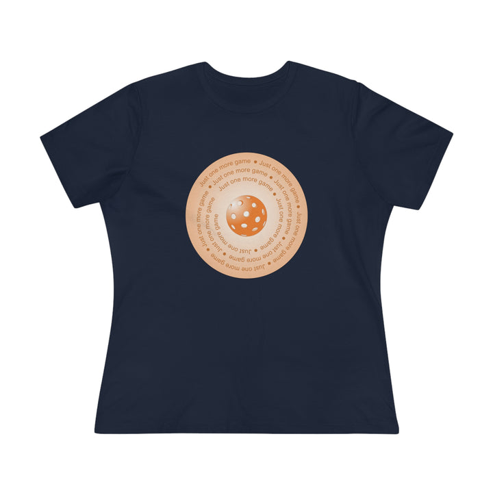 Just One More Game-Orange Women's Relaxed-Fit T-shirt - Great Pickleball Stuff