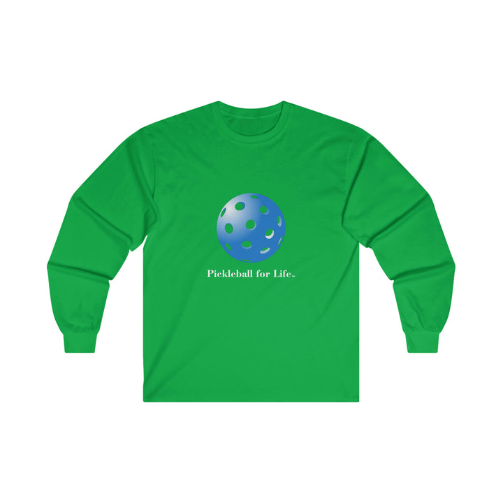 Pickleball for Life-Blue Ultra Cotton Long Sleeve Tee - Great Pickleball Stuff