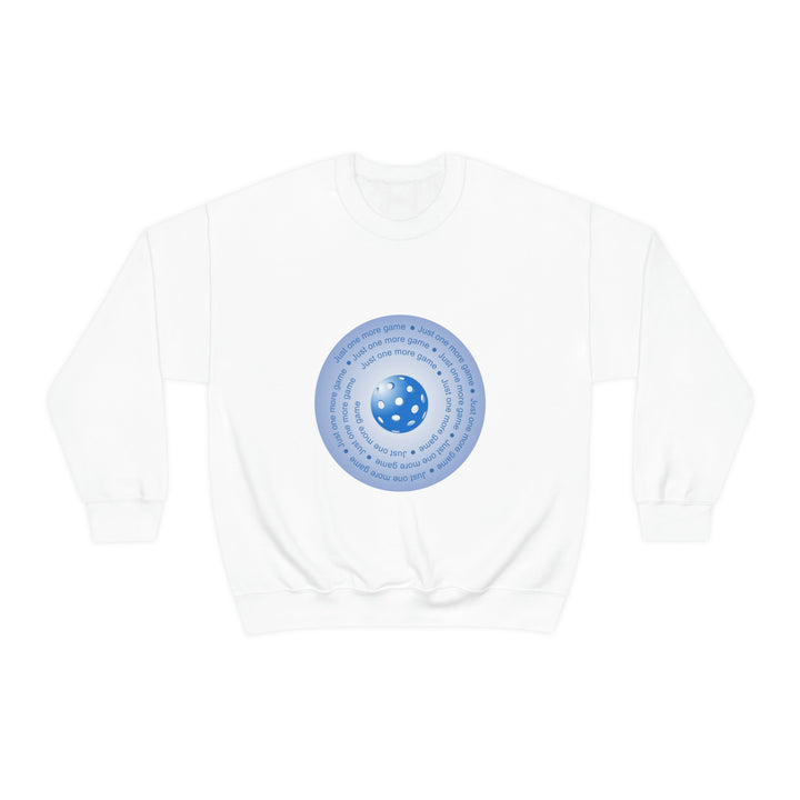 Just One More Game-Blue Unisex Crewneck Sweatshirt - Great Pickleball Stuff