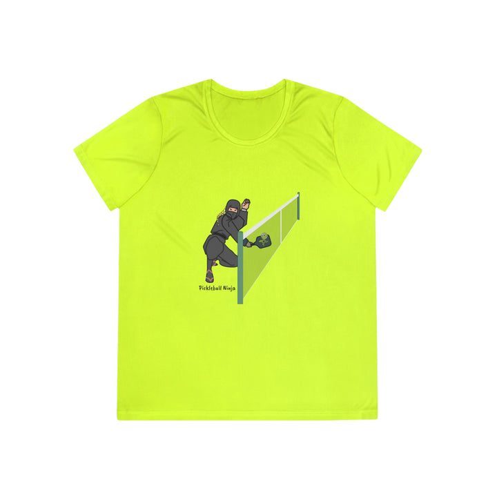 Pickleball Ninja Dinking-Female Women's Moisture-Wicking T-Shirt - Great Pickleball Stuff