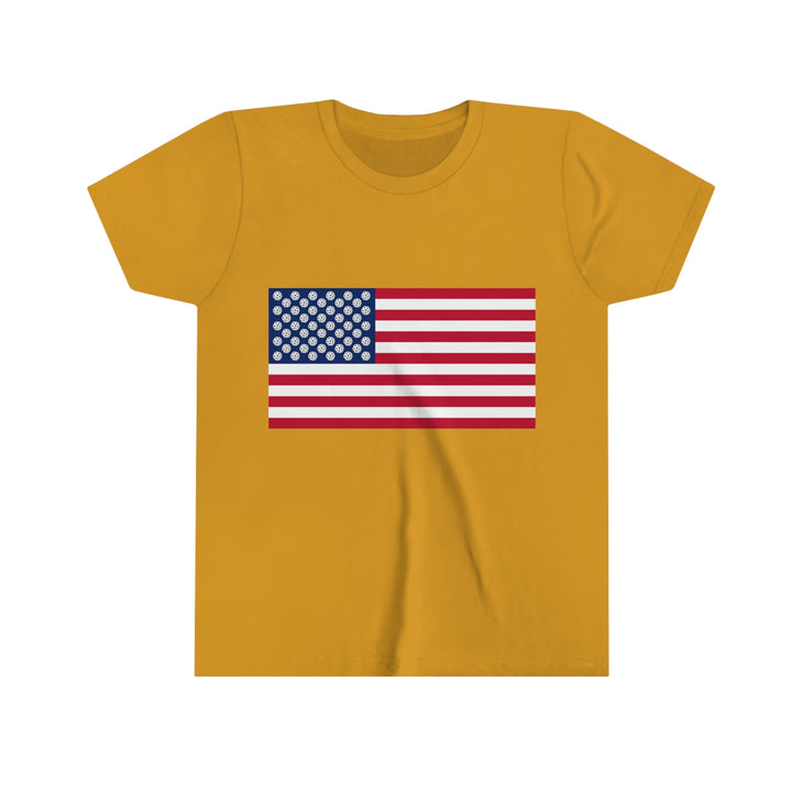 Pickleball Stars Flag Youth T-Shirt - Great Pickleball Stuff