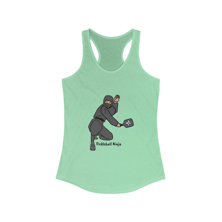 Pickleball Ninja-Male Women's Racerback Tank - Great Pickleball Stuff