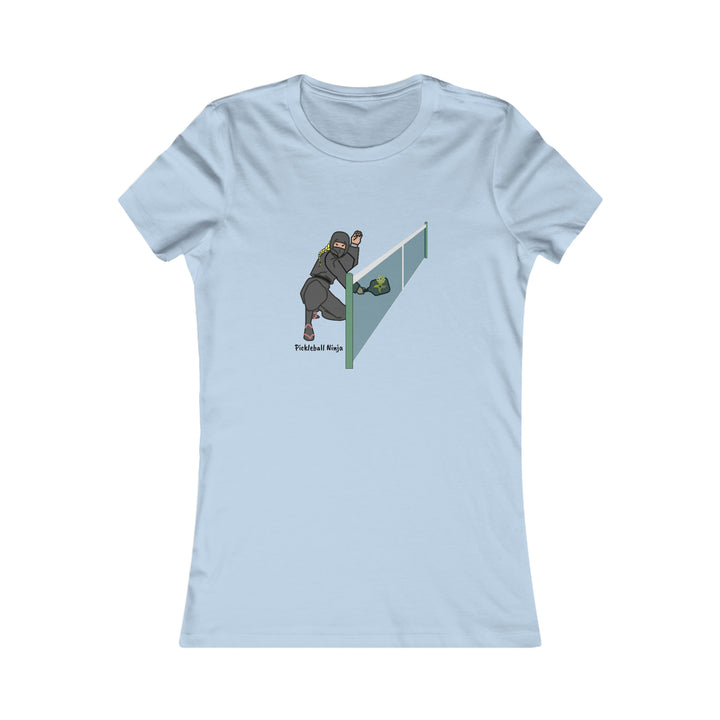 Pickleball Ninja Dinking-Female Women's Slim-Fit Premium Cotton T-Shirt - Great Pickleball Stuff