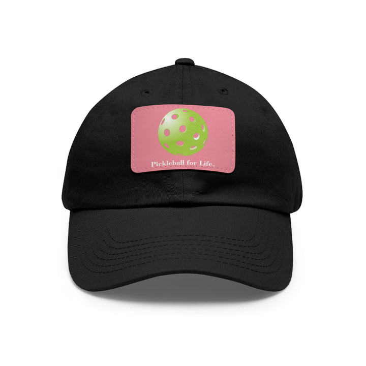 Pickleball for Life-Green Pickleball Cap with Leather Patch - Great Pickleball Stuff