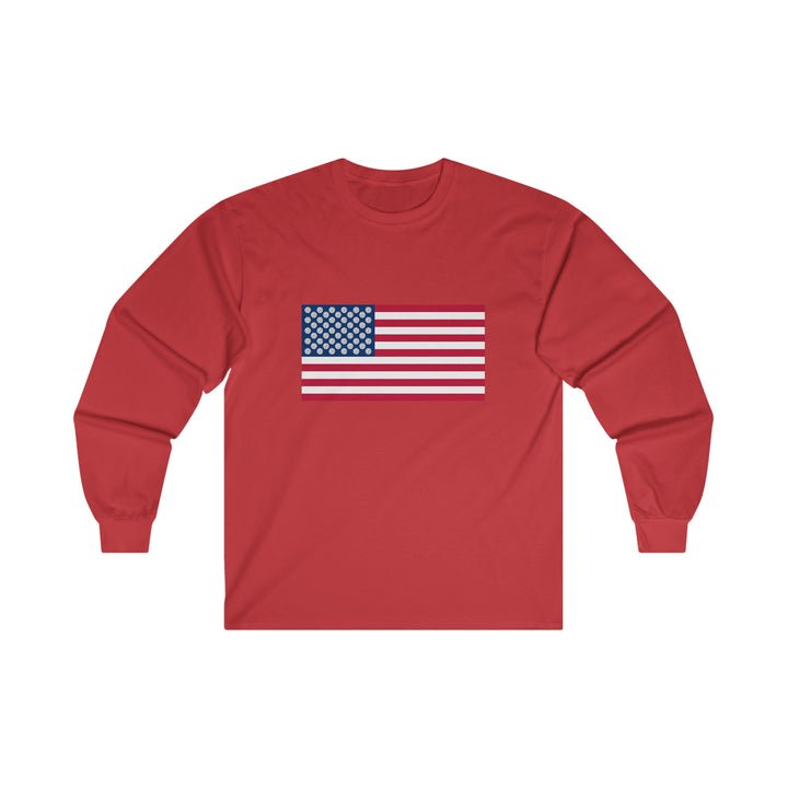 Pickleball Stars Flag Ultra Cotton Long Sleeve Tee - Great Pickleball Stuff