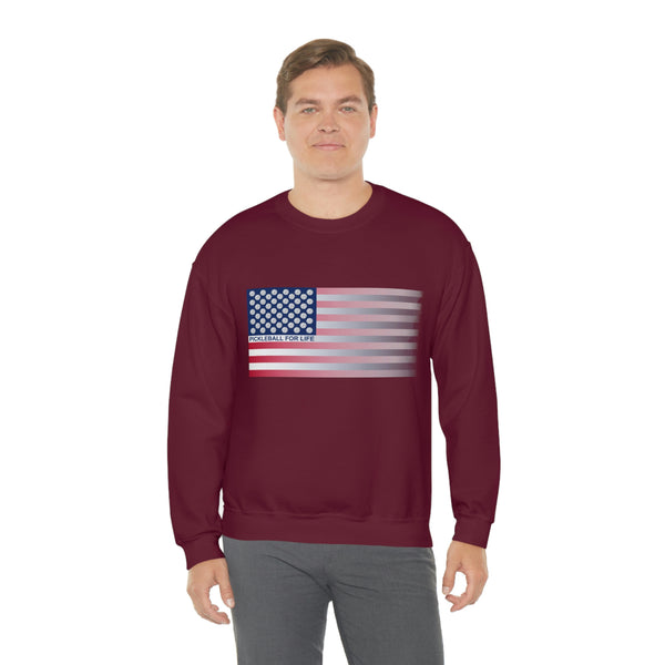 Pickleball for Life Flag (Faded) Unisex Crewneck Sweatshirt-Great Pickleball Stuff