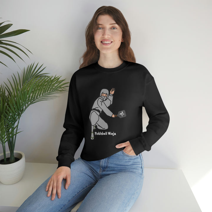 Pickleball Ninja-Male Unisex Crewneck Sweatshirt - Great Pickleball Stuff