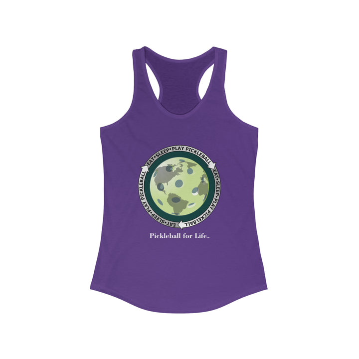 Eat Sleep Play Pickleball Women's Racerback Tank - Great Pickleball Stuff