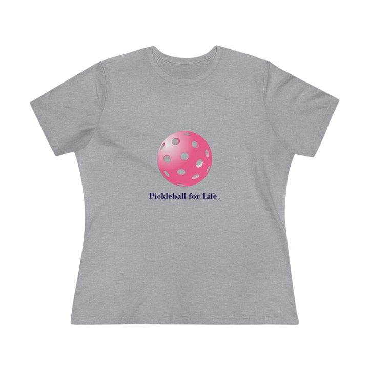 Pickleball for Life-Pink Women's Relaxed-Fit T-shirt - Great Pickleball Stuff