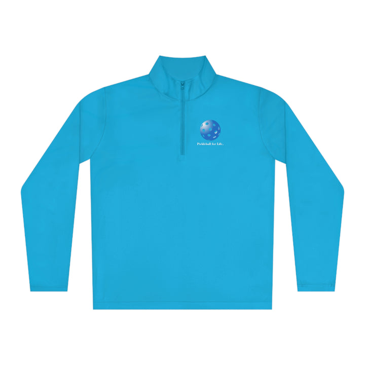 Pickleball for Life-Blue Unisex Quarter-Zip Pullover - Great Pickleball Stuff