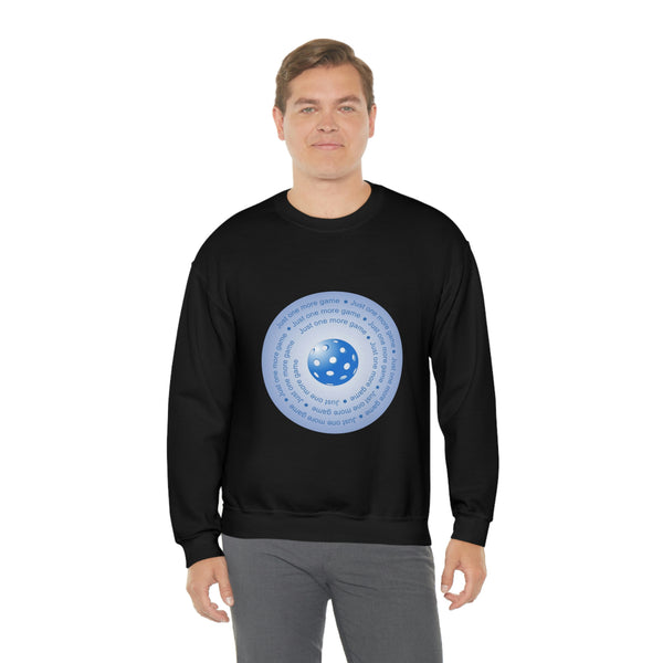 Just One More Game-Blue Unisex Crewneck Sweatshirt - Great Pickleball Stuff