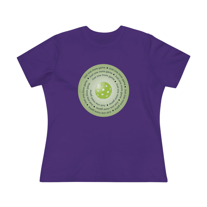 Just One More Game-Green Women's Relaxed-Fit T-shirt - Great Pickleball Stuff