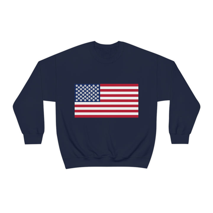 Pickleball Stars Flag Unisex Crewneck Sweatshirt - Great Pickleball Stuff