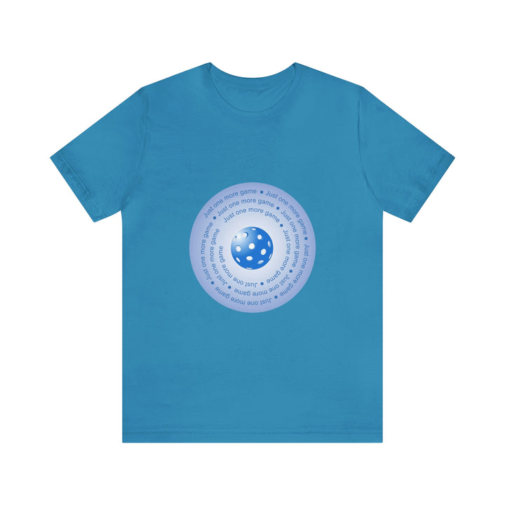 Just One More Game-Blue Unisex T-Shirt - Great Pickleball Stuff