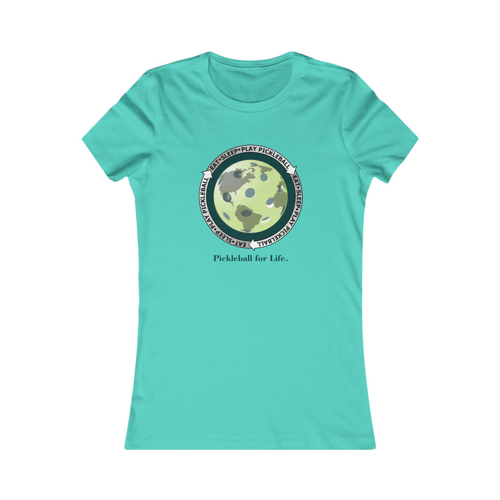 Eat Sleep Play Pickleball Women's Slim-Fit Premium Cotton T-Shirt - Great Pickleball Stuff