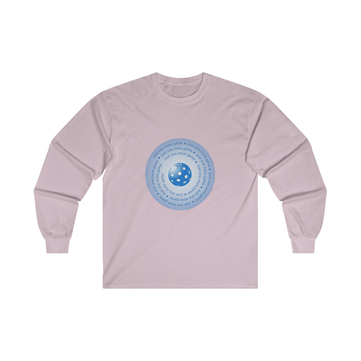 Just One More Game-Blue Ultra Cotton Long Sleeve Tee - Great Pickleball Stuff