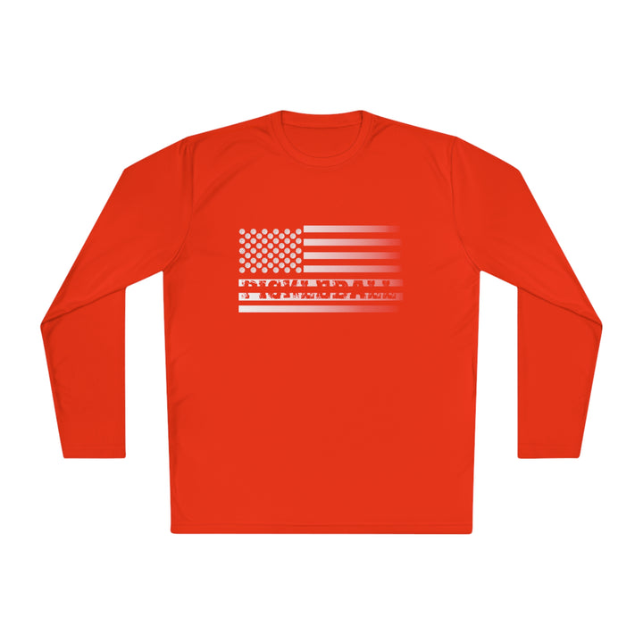 Pickleball Flag Transparent (Faded) Unisex Moisture-Wicking Long Sleeve Tee - Great Pickleball Stuff