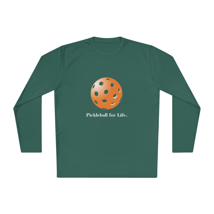 Pickleball for Life-Orange Unisex Moisture-Wicking Long Sleeve Tee - Great Pickleball Stuff